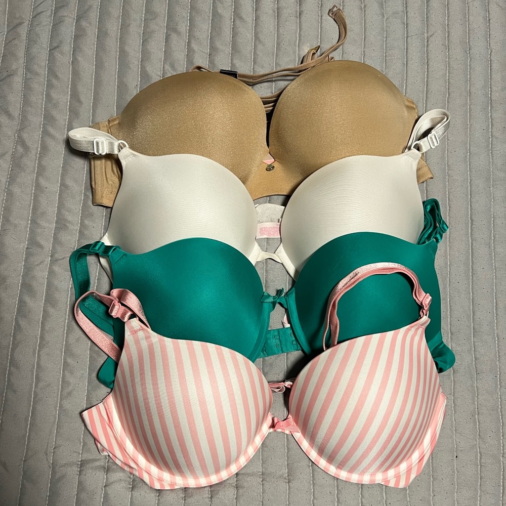 Set of 4 Victoria’s Secret push-up bras size 36C